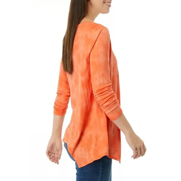 new Wonderly Plus Size Long Sleeve Scoop Neck Shark Bite T-Shirt Sz 1X C… - Picture 3 of 6